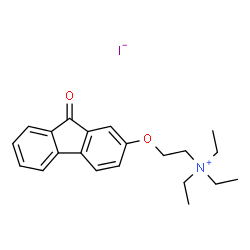 ChemSpider 2D Image | N,N,N-Triethyl-2-[(9-oxo-9H-fluoren-2-yl)oxy]ethanaminium iodide | C21H26INO2