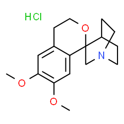 ChemSpider 2D Image | 6',7'-Dimethoxy-3',4'-dihydrospiro[4-azabicyclo[2.2.2]octane-2,1'-isochromene] hydrochloride (1:1) | C17H24ClNO3