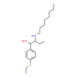 ChemSpider 2D Image | 1-[4-(Ethylsulfanyl)phenyl]-2-(octylamino)-1-butanol | C20H35NOS