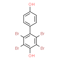 ChemSpider 2D Image | 2,3,5,6-Tetrabromo-4,4'-biphenyldiol | C12H6Br4O2