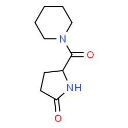 ChemSpider 2D Image | 5-(1-Piperidinylcarbonyl)-2-pyrrolidinone | C10H16N2O2
