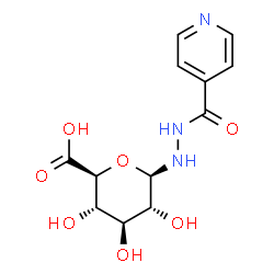 ChemSpider 2D Image | (2S,3S,4S,5R,6R)-3,4,5-Trihydroxy-6-(2-isonicotinoylhydrazino)tetrahydro-2H-pyran-2-carboxylic acid | C12H15N3O7