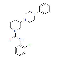 ChemSpider 2D Image | N-(2-Chlorophenyl)-3-(4-phenyl-1-piperazinyl)-1-piperidinecarboxamide | C22H27ClN4O