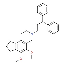 ChemSpider 2D Image | 3-(3,3-Diphenylpropyl)-5,6-dimethoxy-2,3,4,7,8,9-hexahydro-1H-cyclopenta[f]isoquinoline | C29H33NO2