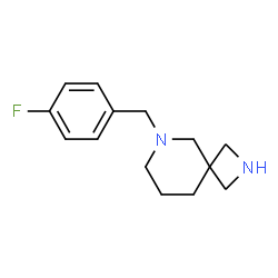 ChemSpider 2D Image | 6-(4-Fluorobenzyl)-2,6-diazaspiro[3.5]nonane | C14H19FN2