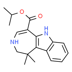 ChemSpider 2D Image | Isopropyl 1,1-dimethyl-1,2,3,6-tetrahydroazepino[4,5-b]indole-5-carboxylate | C18H22N2O2