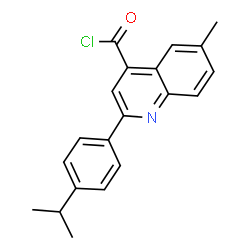 ChemSpider 2D Image | 2-(4-Isopropylphenyl)-6-methyl-4-quinolinecarbonyl chloride | C20H18ClNO