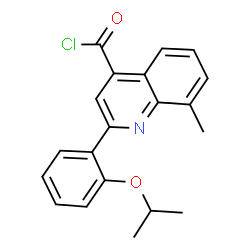ChemSpider 2D Image | 2-(2-Isopropoxyphenyl)-8-methyl-4-quinolinecarbonyl chloride | C20H18ClNO2