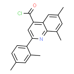 ChemSpider 2D Image | 2-(2,4-Dimethylphenyl)-6,8-dimethyl-4-quinolinecarbonyl chloride | C20H18ClNO