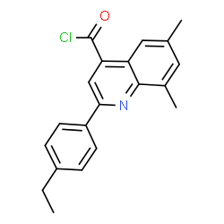 ChemSpider 2D Image | 2-(4-Ethylphenyl)-6,8-dimethyl-4-quinolinecarbonyl chloride | C20H18ClNO