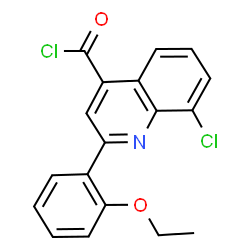 ChemSpider 2D Image | 8-Chloro-2-(2-ethoxyphenyl)-4-quinolinecarbonyl chloride | C18H13Cl2NO2