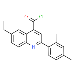 ChemSpider 2D Image | 2-(2,4-Dimethylphenyl)-6-ethyl-4-quinolinecarbonyl chloride | C20H18ClNO