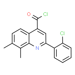ChemSpider 2D Image | 2-(2-Chlorophenyl)-7,8-dimethyl-4-quinolinecarbonyl chloride | C18H13Cl2NO