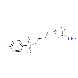 ChemSpider 2D Image | N-[3-(5-Amino-1,3,4-thiadiazol-2-yl)propyl]-4-methylbenzenesulfonamide | C12H16N4O2S2