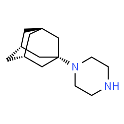 ChemSpider 2D Image | 1-[(1R,3R,5S,7r)-Adamantan-1-yl]piperazine | C14H24N2