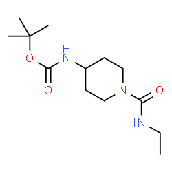 ChemSpider 2D Image | tert-butyl [1-(ethylcarbamoyl)piperidin-4-yl]carbamate | C13H25N3O3