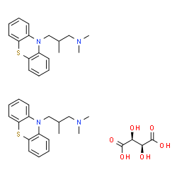 ChemSpider 2D Image | Trimeprazine tartrate(R)(2:1) | C40H50N4O6S2