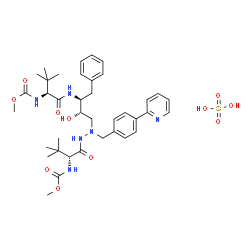 ChemSpider 2D Image | Methyl {(5R,10S,11S,14S)-11-benzyl-5-tert-butyl-10-hydroxy-15,15-dimethyl-3,6,13-trioxo-8-[4-(pyridin-2-yl)benzyl]-2-oxa-4,7,8,12-tetraazahexadecan-14-yl}carbamate sulfate (1:1) | C38H54N6O11S