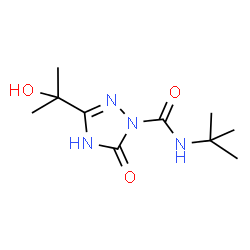 ChemSpider 2D Image | N-tert-Butyl-3-(2-hydroxypropan-2-yl)-5-oxo-4,5-dihydro-1H-1,2,4-triazole-1-carboxamide | C10H18N4O3