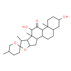 ChemSpider 2D Image | 3,12-Dihydroxyspirostan-11-one | C27H42O5