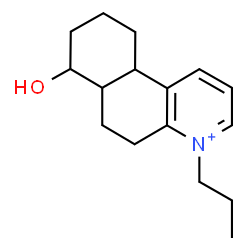 ChemSpider 2D Image | 7-Hydroxy-4-propyl-5,6,6a,7,8,9,10,10a-octahydrobenzo[f]quinolinium | C16H24NO