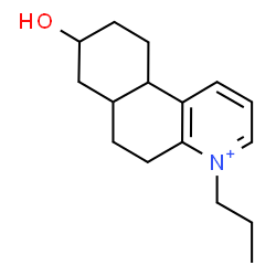 ChemSpider 2D Image | 8-Hydroxy-4-propyl-5,6,6a,7,8,9,10,10a-octahydrobenzo[f]quinolinium | C16H24NO