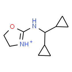 ChemSpider 2D Image | 2-[(Dicyclopropylmethyl)amino]-4,5-dihydro-1,3-oxazol-3-ium | C10H17N2O