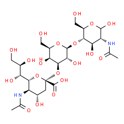 ChemSpider 2D Image | 3'-Sialyl-N-acetyllactosamine | C25H42N2O19