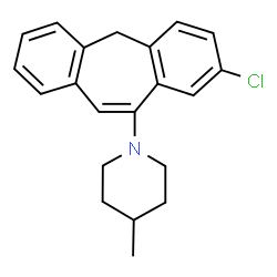 ChemSpider 2D Image | 1-(8-Chloro-5H-dibenzo[a,d][7]annulen-10-yl)-4-methylpiperidine | C21H22ClN