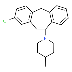 ChemSpider 2D Image | 1-(2-Chloro-5H-dibenzo[a,d][7]annulen-10-yl)-4-methylpiperidine | C21H22ClN
