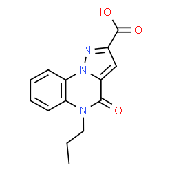 ChemSpider 2D Image | 4-Oxo-5-propyl-4,5-dihydropyrazolo[1,5-a]quinoxaline-2-carboxylic acid | C14H13N3O3