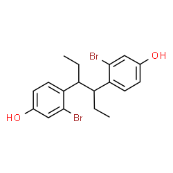ChemSpider 2D Image | 4,4'-(3,4-Hexanediyl)bis(3-bromophenol) | C18H20Br2O2