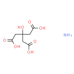 ChemSpider 2D Image | 3-(Carboxymethyl)-3-hydroxypentanedioic acid ammoniate (1:1) | C7H13NO7