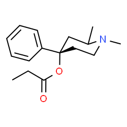 ChemSpider 2D Image | (4S)-1,2-Dimethyl-4-phenyl-4-piperidinyl propionate | C16H23NO2
