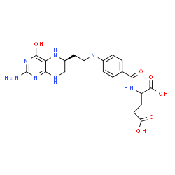 ChemSpider 2D Image | N-[4-({2-[(6S)-2-Amino-4-oxo-1,4,5,6,7,8-hexahydro-6-pteridinyl]ethyl}amino)benzoyl]glutamic acid | C20H25N7O6