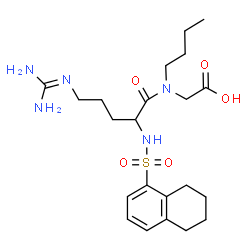 ChemSpider 2D Image | N~2~-(5,6,7,8-Tetrahydro-1-naphthalenylsulfonyl)arginyl-N-butylglycine | C22H35N5O5S