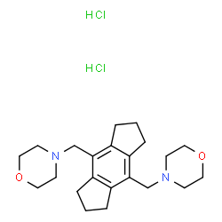 ChemSpider 2D Image | 4,4'-[1,2,3,5,6,7-Hexahydro-s-indacene-4,8-diylbis(methylene)]dimorpholine dihydrochloride | C22H34Cl2N2O2