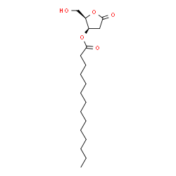 ChemSpider 2D Image | (2R,3R)-2-(Hydroxymethyl)-5-oxotetrahydro-3-furanyl myristate | C19H34O5