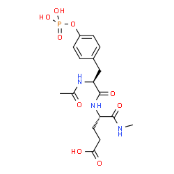 ChemSpider 2D Image | N-Acetyl-O-phosphono-L-tyrosyl-N-methyl-L-alpha-glutamine | C17H24N3O9P