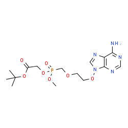 ChemSpider 2D Image | tert-butyl {[({2-[(6-amino-9H-purin-9-yl)oxy]ethoxy}methyl)(methoxy)phosphoryl]oxy}acetate | C15H24N5O7P