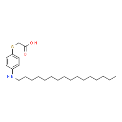 ChemSpider 2D Image | {[4-(Hexadecylamino)phenyl]sulfanyl}acetic acid | C24H41NO2S