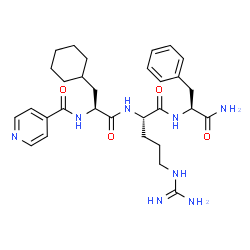 ChemSpider 2D Image | 3-Cyclohexyl-N-isonicotinoyl-L-alanyl-L-arginyl-L-phenylalaninamide | C30H42N8O4
