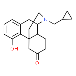 ChemSpider 2D Image | 17-(Cyclopropylmethyl)-4-hydroxymorphinan-6-one | C20H25NO2