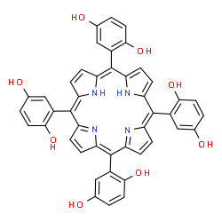 ChemSpider 2D Image | 2,2',2'',2'''-porphyrin-5,10,15,20-tetrayltetrabenzene-1,4-diol | C44H30N4O8