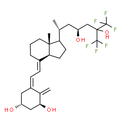 ChemSpider 2D Image | (1S,3R,5Z,7E,17xi,23S)-26,26,26,27,27,27-Hexafluoro-9,10-secocholesta-5,7,10-triene-1,3,23,25-tetrol | C27H38F6O4