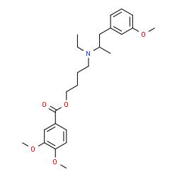 ChemSpider 2D Image | 4-{Ethyl[1-(3-methoxyphenyl)-2-propanyl]amino}butyl 3,4-dimethoxybenzoate | C25H35NO5