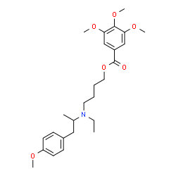 ChemSpider 2D Image | 4-{Ethyl[1-(4-methoxyphenyl)-2-propanyl]amino}butyl 3,4,5-trimethoxybenzoate | C26H37NO6