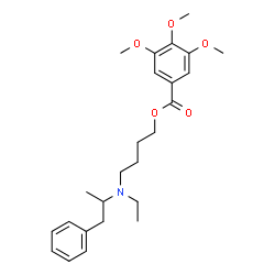 ChemSpider 2D Image | 4-[Ethyl(1-phenyl-2-propanyl)amino]butyl 3,4,5-trimethoxybenzoate | C25H35NO5