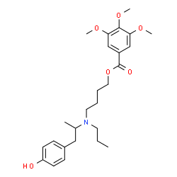 ChemSpider 2D Image | 4-{[1-(4-Hydroxyphenyl)-2-propanyl](propyl)amino}butyl 3,4,5-trimethoxybenzoate | C26H37NO6