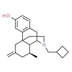ChemSpider 2D Image | (8beta)-17-(Cyclobutylmethyl)-8-methyl-6-methylenemorphinan-3-ol | C23H31NO